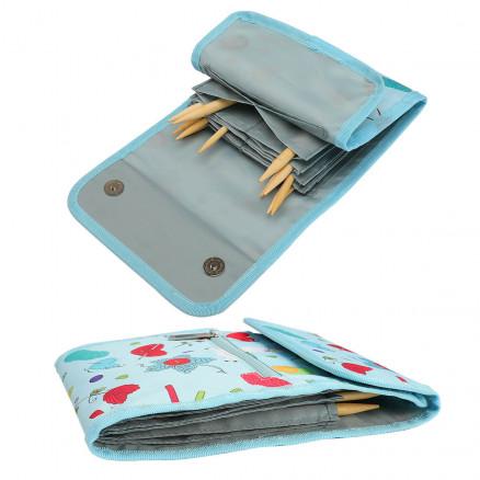 Infinity Hearts Infinity Hearts Etui til Rundpinner Lyseblå med Print