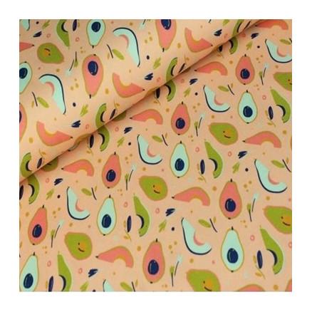 Balsløw Bomullsjersey Print Stoff 150cm 006 Frukt - 50cm