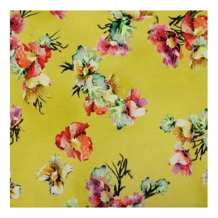 Balsløw Bomullsjersey Print Stoff 150cm 006 Blomster - 50cm