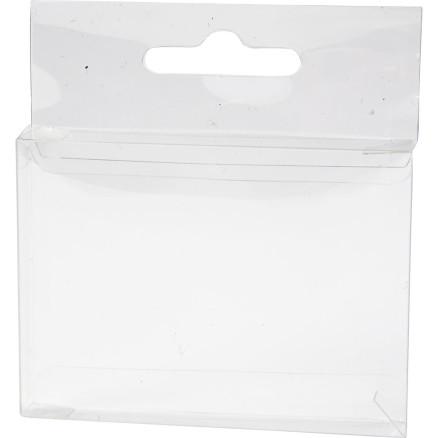 Diverse PET-eske, størrelse 74x54x10 mm, 100 stk. / 1 pk.