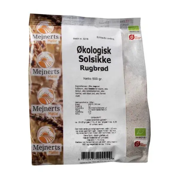 Mejnerts Mølle Melmix Solsikkerugbrød Øko Mejnerts Mølle 500g