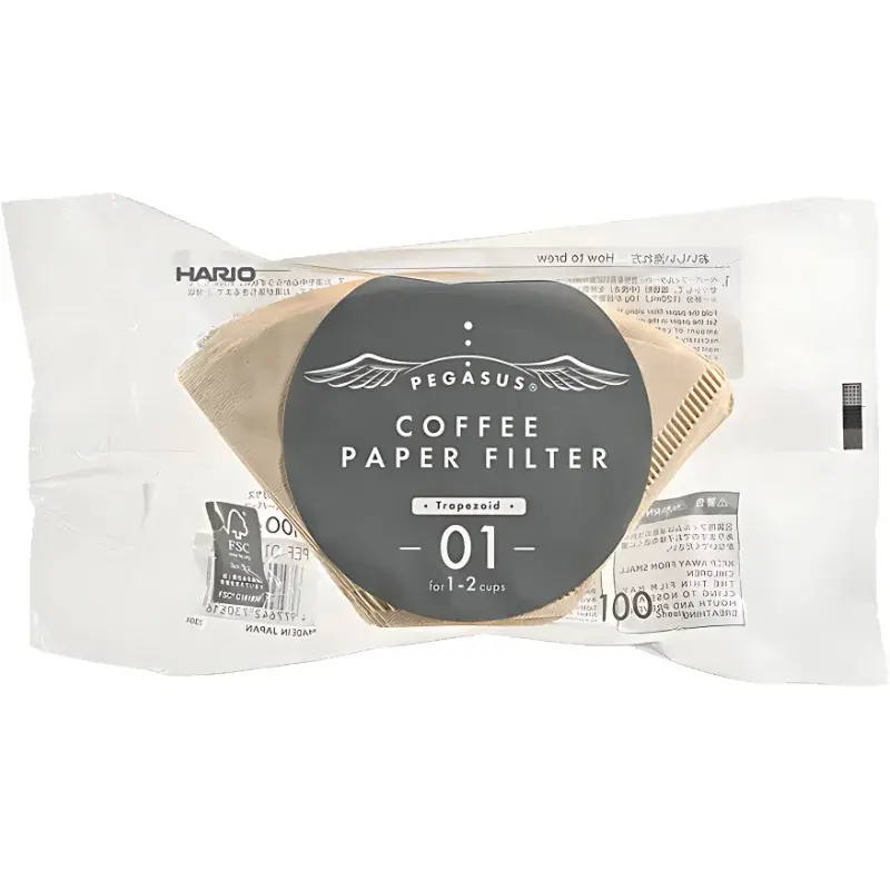 HARIO Pegasus Papirfilter 01 Natur 100 Stk. - Hario