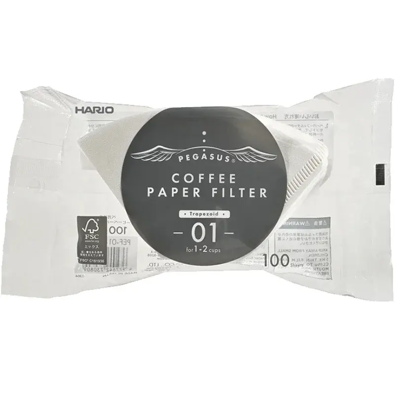 HARIO Pegasus Papirfilter 01 Hvide 100 Stk. - Hario