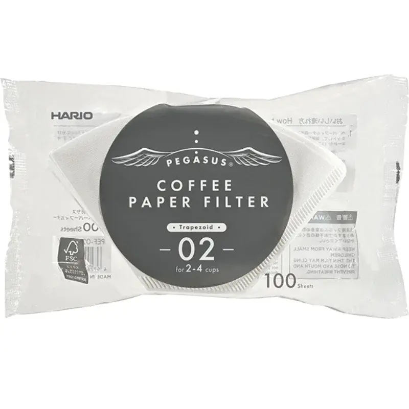 HARIO Pegasus Papirfilter 02 Hvide 100 Stk. - Hario