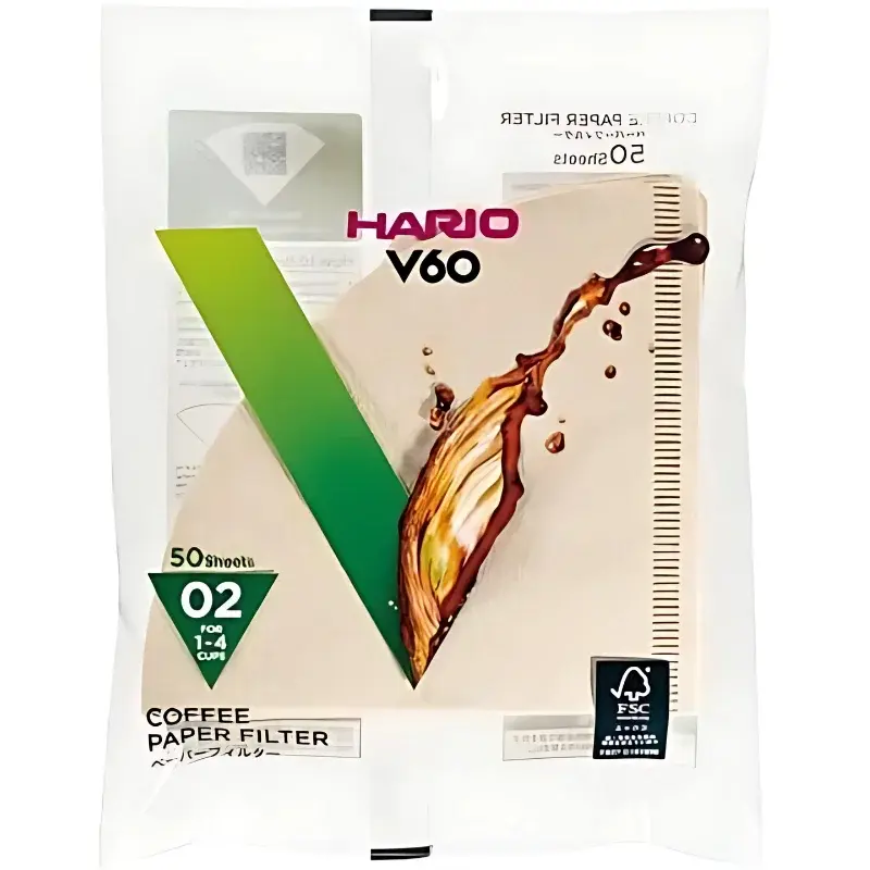 HARIO Papirfilter 02 Natur 50 Stk. - Hario