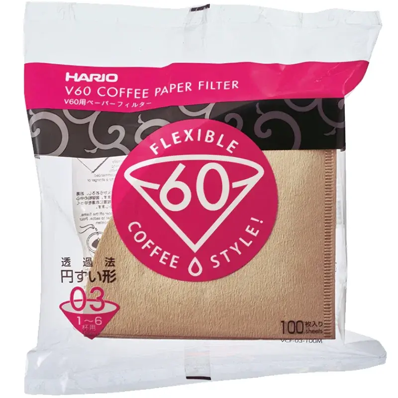 HARIO V60 Papirfilter 03 Natur 100 Stk. - Hario