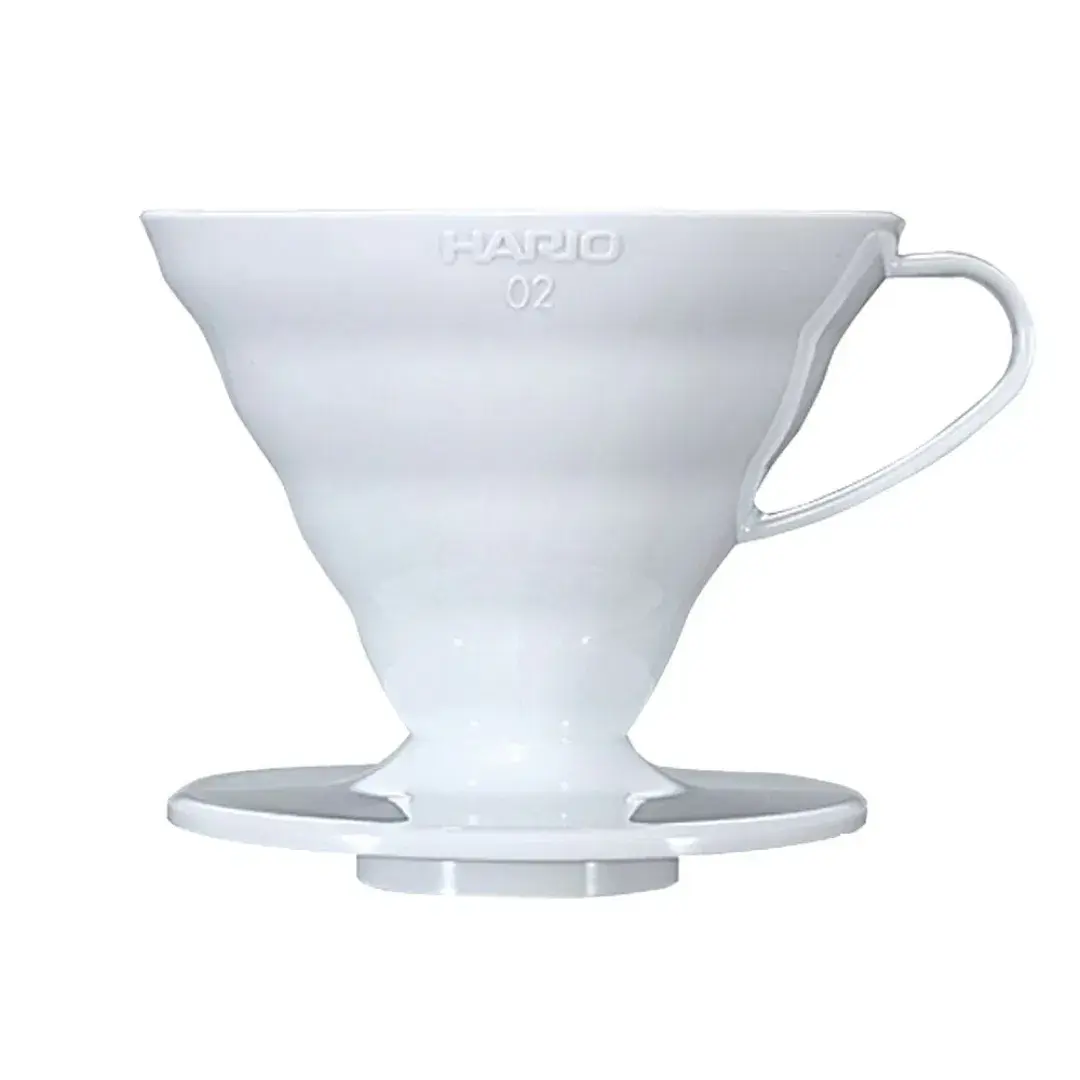 HARIO Hario V60 Plast 02 Drypper - Hvit