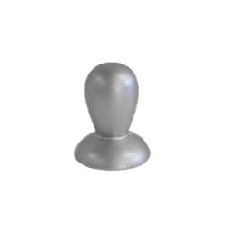 Haefele Knopgrep i satinert sinklegering - H: 22 mm - 2 stk.