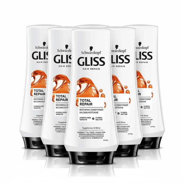 Schwarzkopf Professional Gliss Total Repair Conditioner 6x200ml | Storpakk | Schwarzkopf