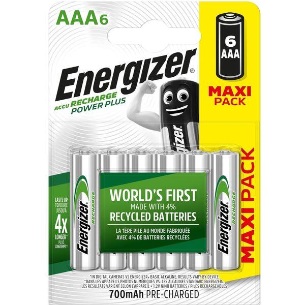 Energizer AAA oppladbare batterier 6pk | 700mAh