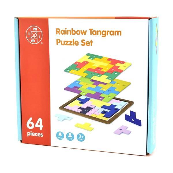Robetoy Regnbuefarget Tetris Puslespill 64 brikker