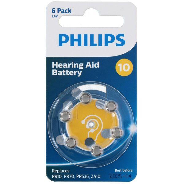 Philips Philips Høreapparatbatteri ZA10/PR70 |6-pk | Langvarig Ytelse