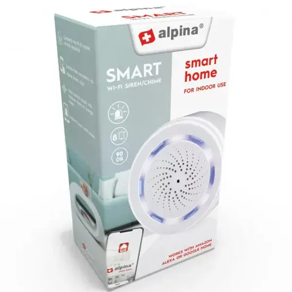 Alpina Alpina Wifi Smart Innendørssirene 90DB