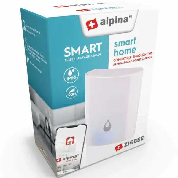 Alpina Alpina Zigbee Smart vann- og lekkasjesensor