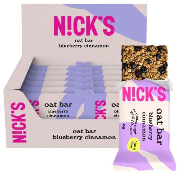 Nick’s Datodeal- Nick's Oat Bar Blueberry Cinnamon 12x35g | Storpakk