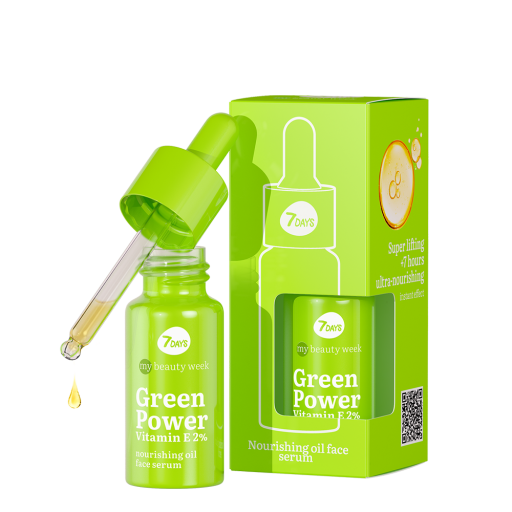 7DAYS 7DAYS My Beauty Week- Green Power VitaminE 2% Nourishing Oil Face Serum- 20 ml