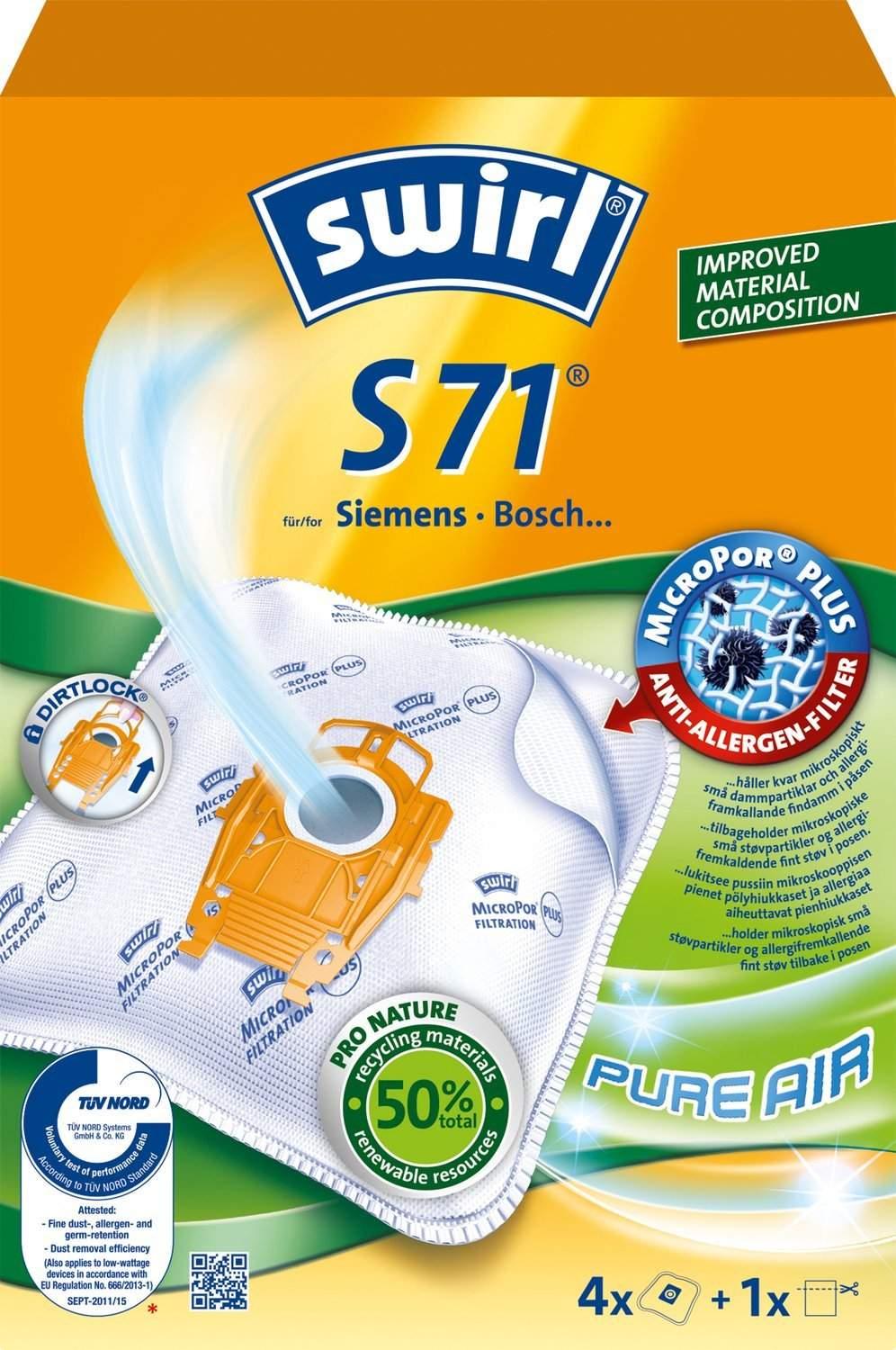 Swirl Støvsugerposer S71 OBS 3X4STK 3STK DFP