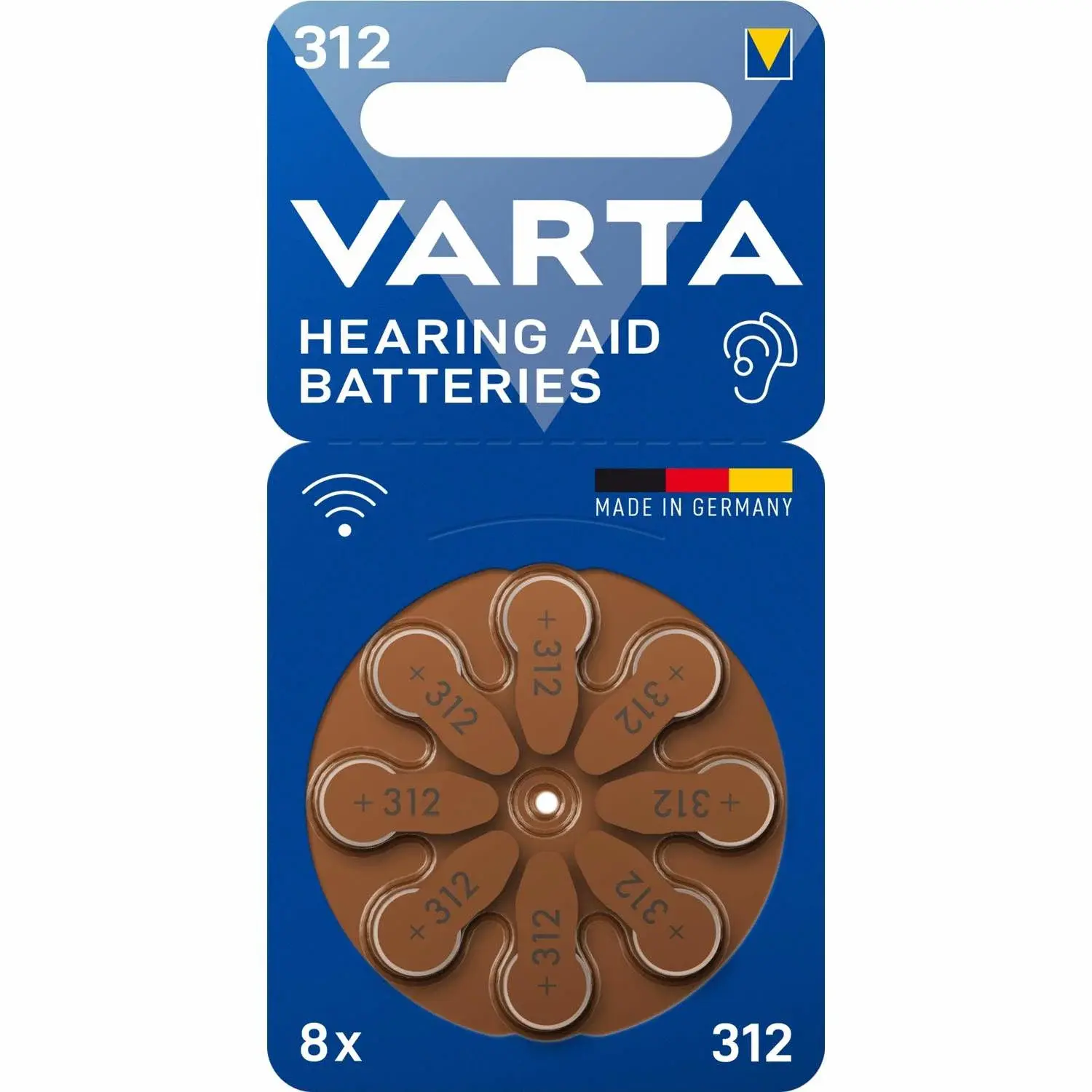 Varta Høreapparatbatteri 312 / A312 / PR41 8-pak