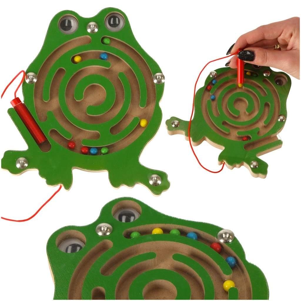 Pricenet Magnetisk froskelabyrint av tre - Utvikle ferdigheter