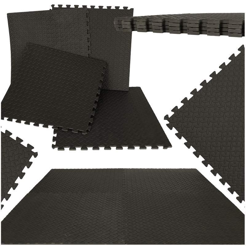 Pricenet Svart multifunksjonelt skumpuslespill 60x60cm Beskyttelsesmatte