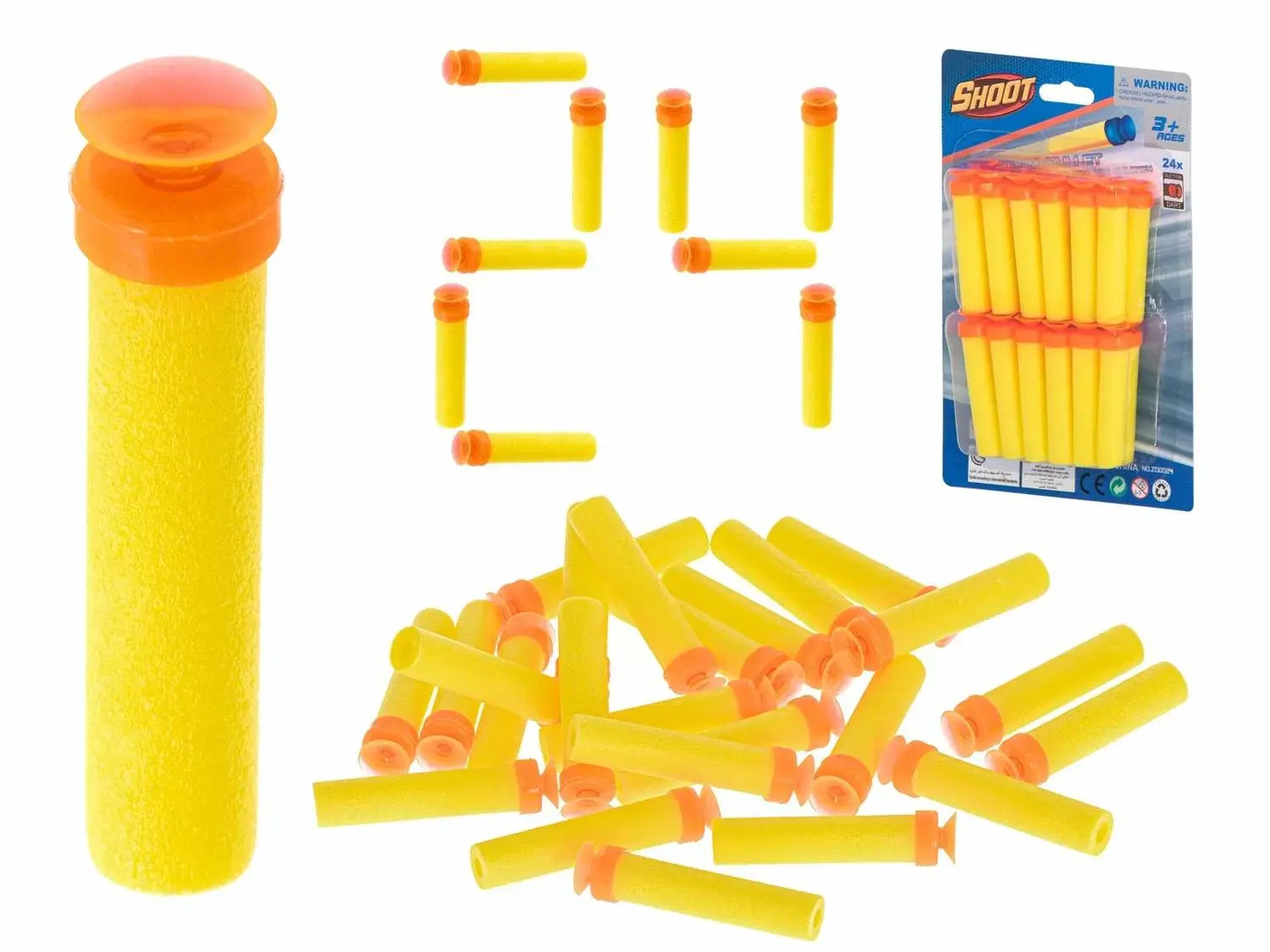 Pricenet 24 myke skumpiler for Nerf - Trygg lek