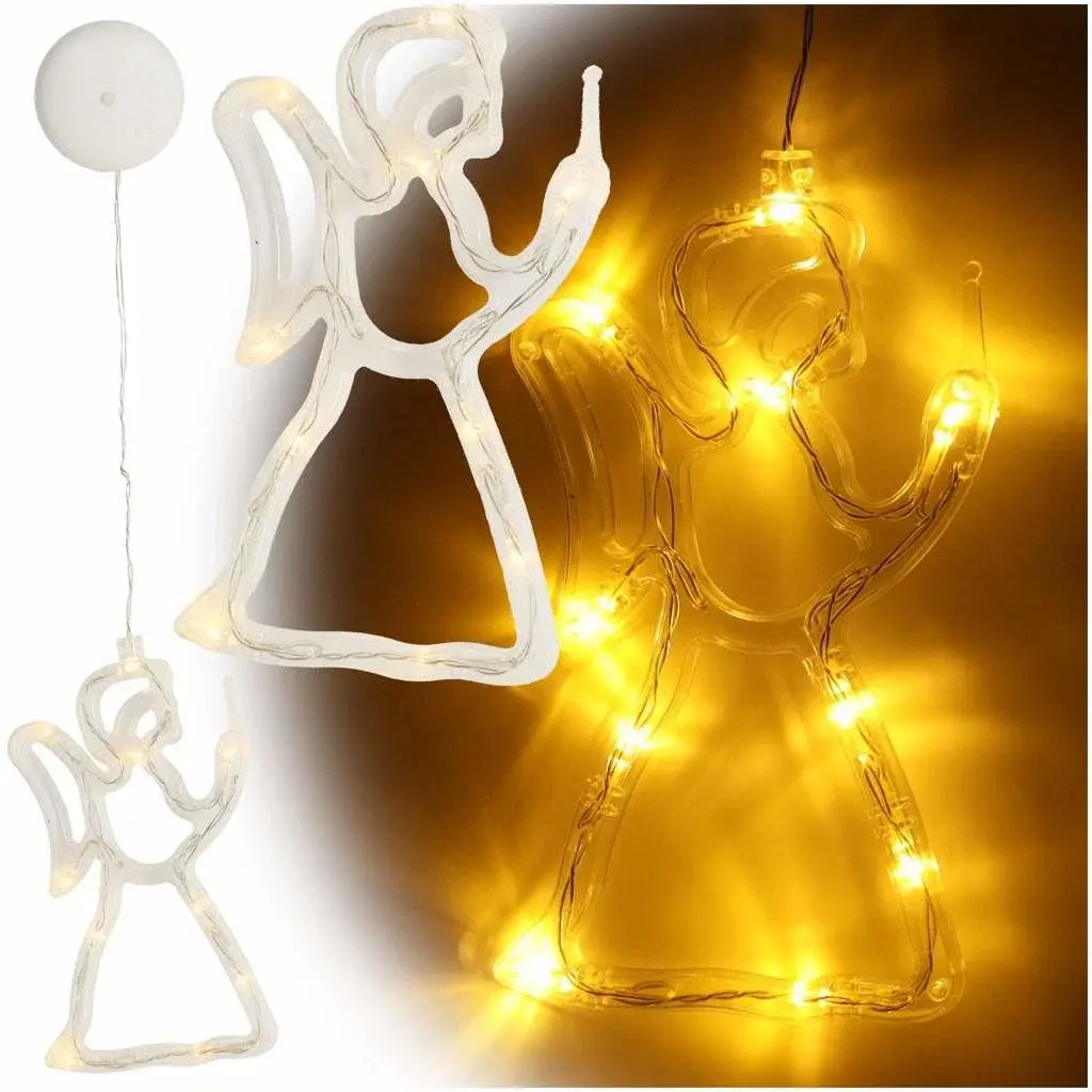 Pricenet LED-taklampe juleengel 49cm, 10 LED-er