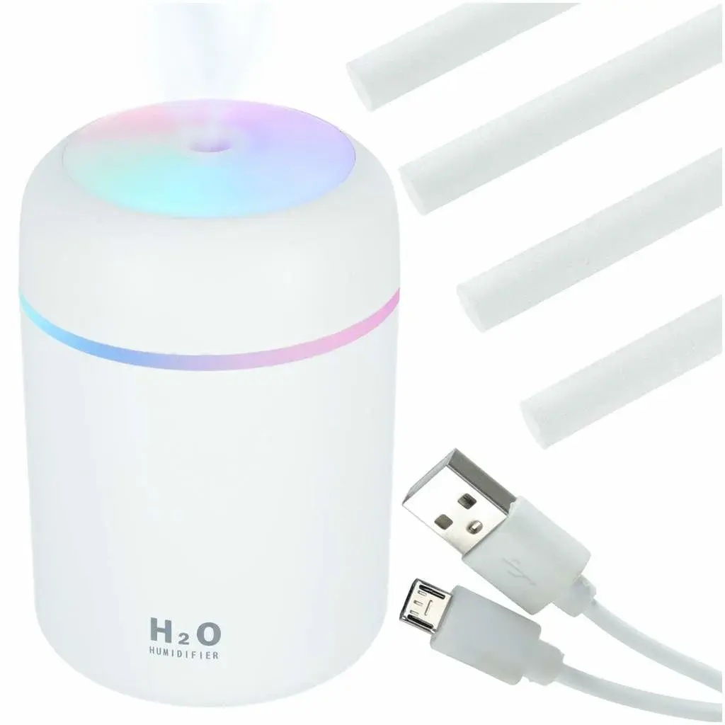 Pricenet Luftfukter og diffusor med RGB-lys, hvit