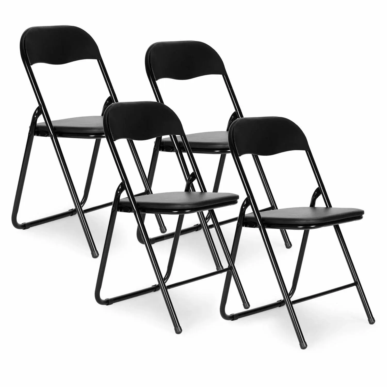 Modernhome 4-pack sorte sammenleggbare stoler for innendørs og utendørs bruk