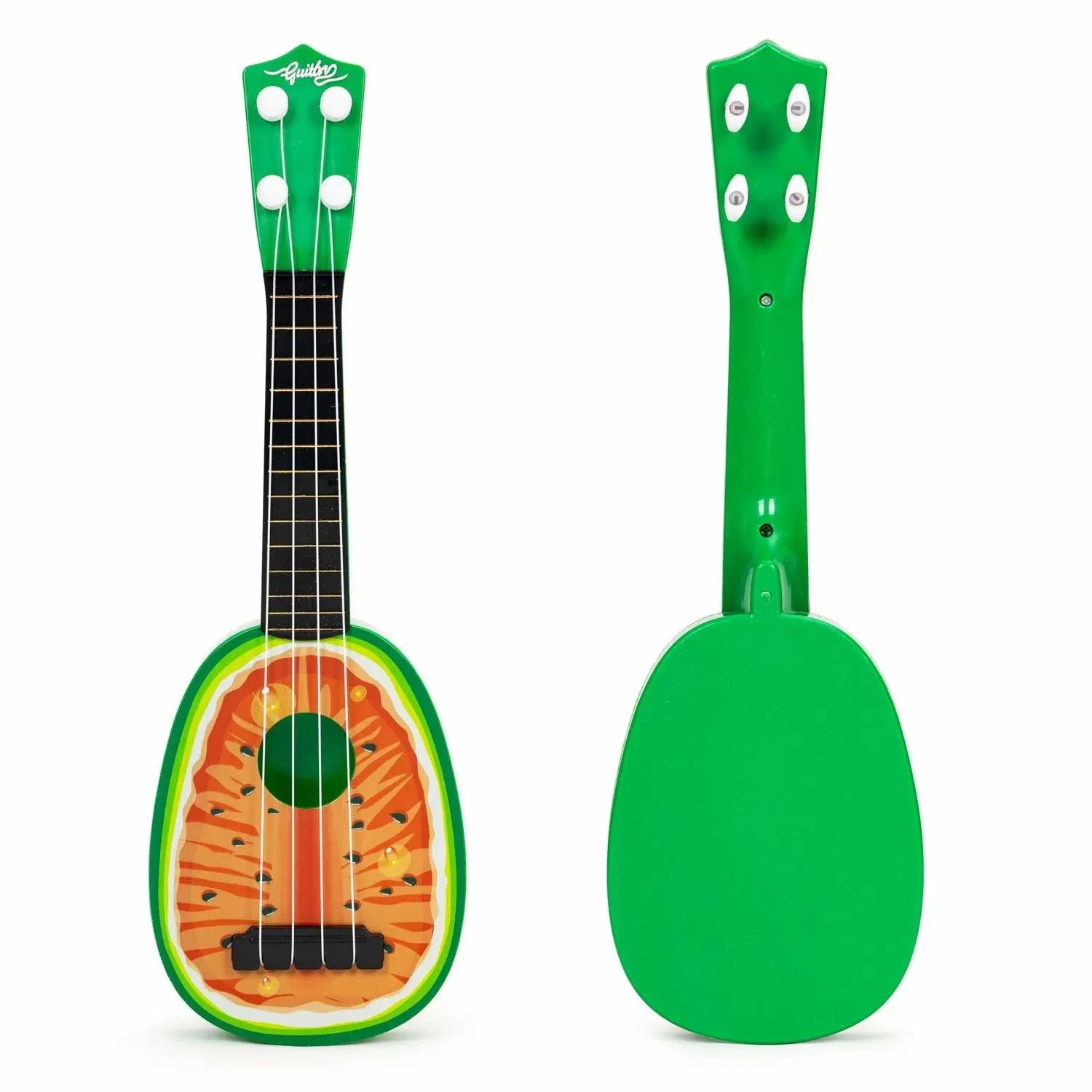 Ecotoys Ukulele for barn 3+ år - Justerbar og trygg, vannmelon