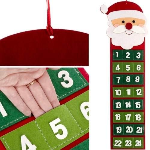 Ruhhy Adventskalender i filt med 24 DIY-lommer