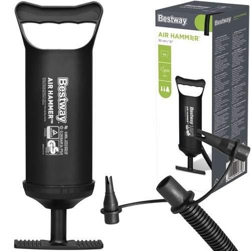 Bestway Kompakt håndpumpe med lang slange og 3 dyser