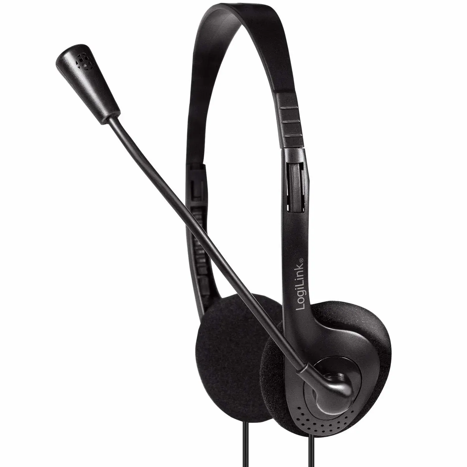 LogiLink PC-headset Stereo med mikrofon 1x3,5mm-kontakt