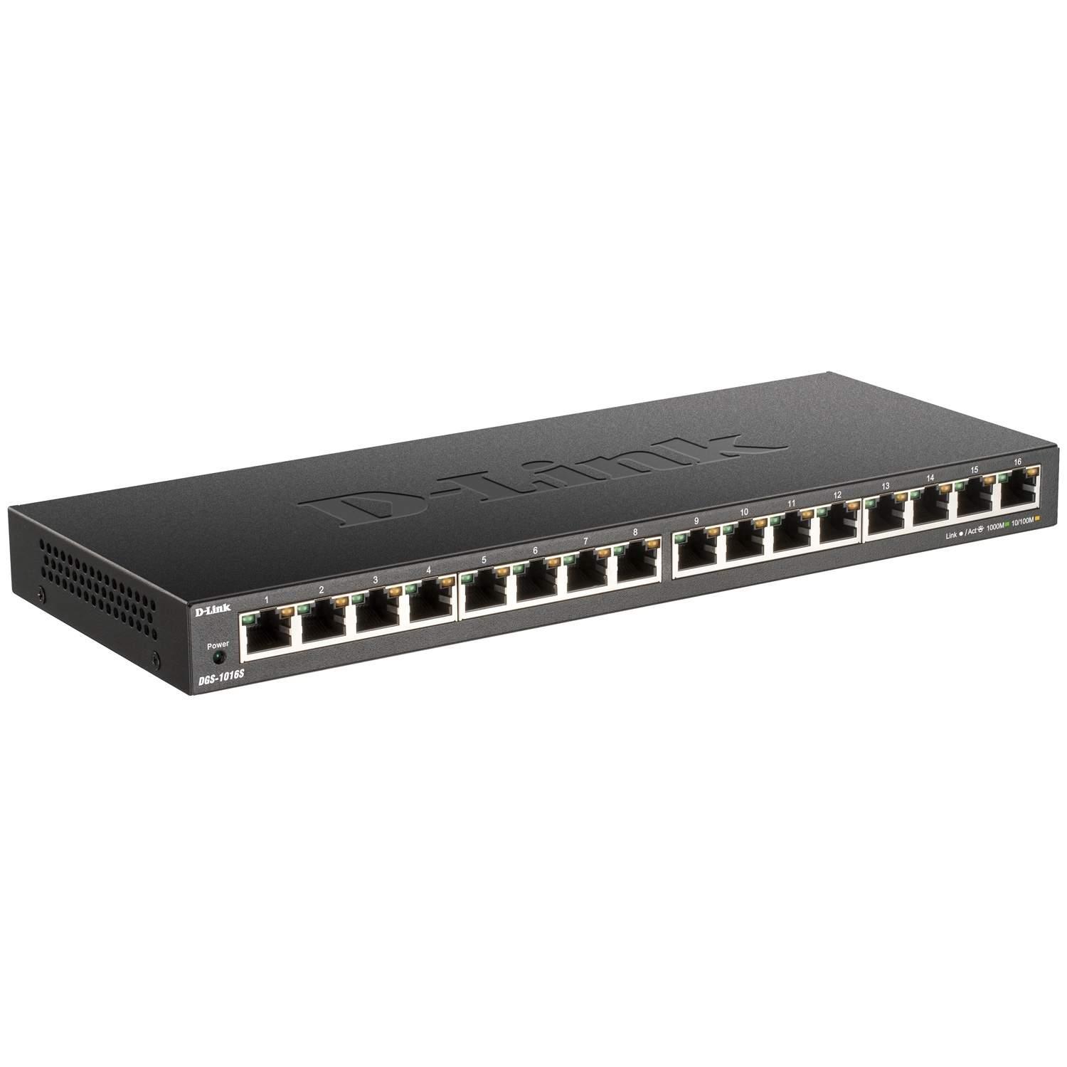 D-Link DGS-1016S 16-porters Gigabit-svitsj