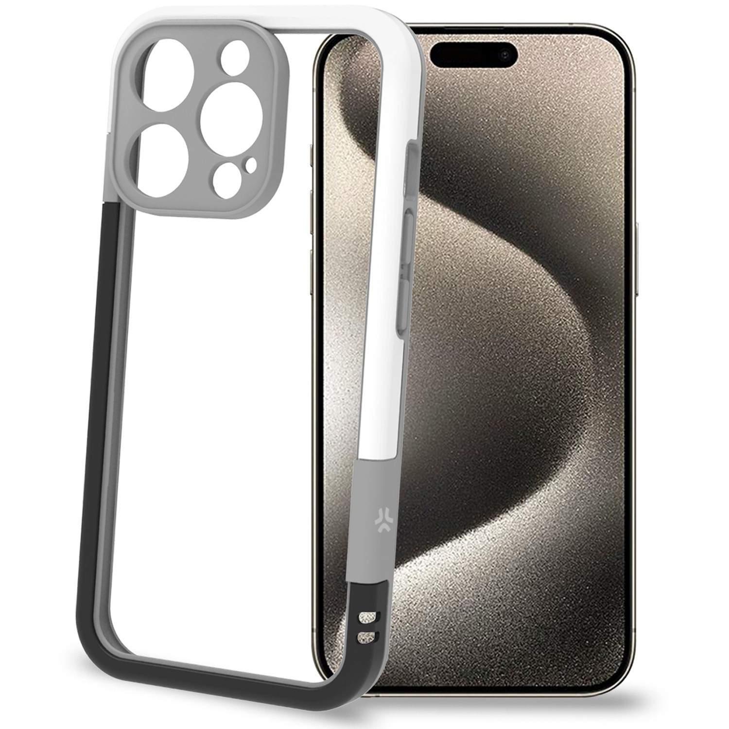 Celly Bumper iPhone 16 Pro Svart/Hvit
