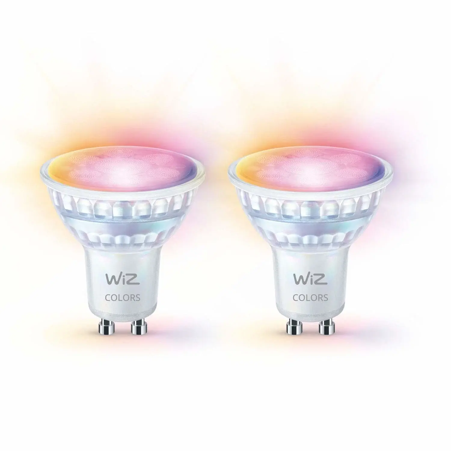 WiZ WiFi Smart LED GU10 50W 345lm Farge + Varm-kald hvit 2-pakning