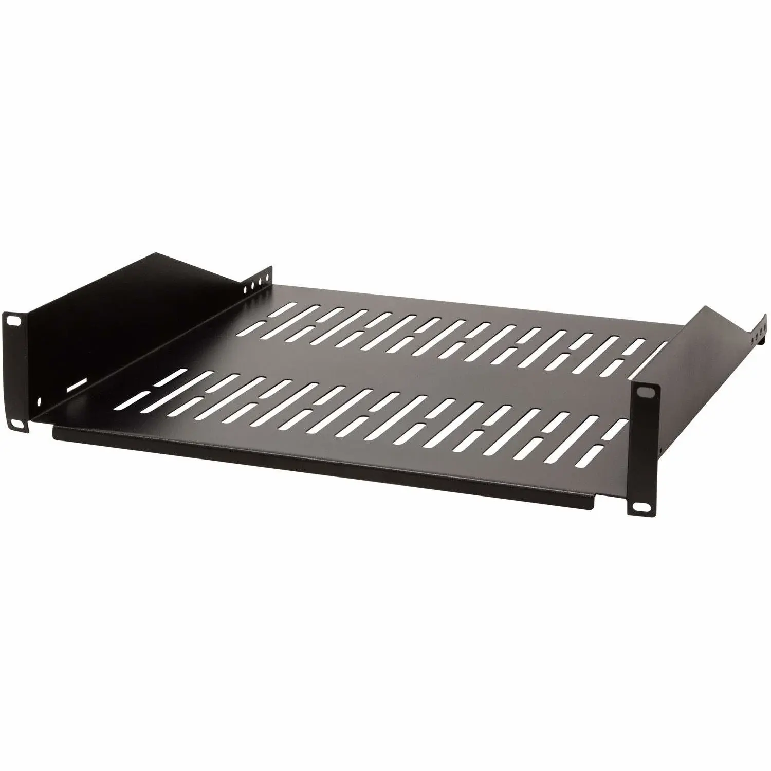 LogiLink 19" hylle 2U 440 x 406 mm maks 25 kg Sort