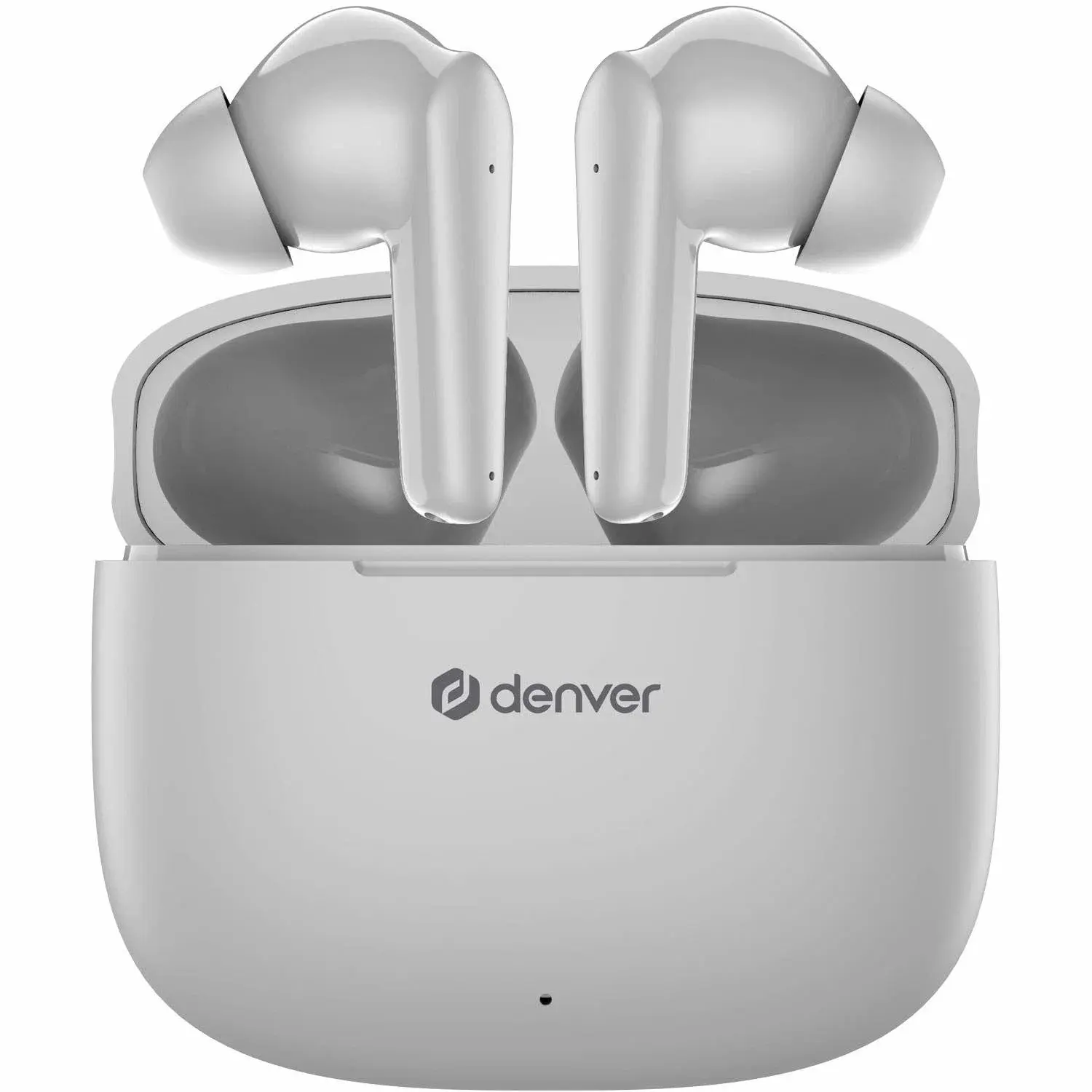 Denver TWE-48GR Ekte trådløse Bluetooth-hodetelefoner med ladeveske
