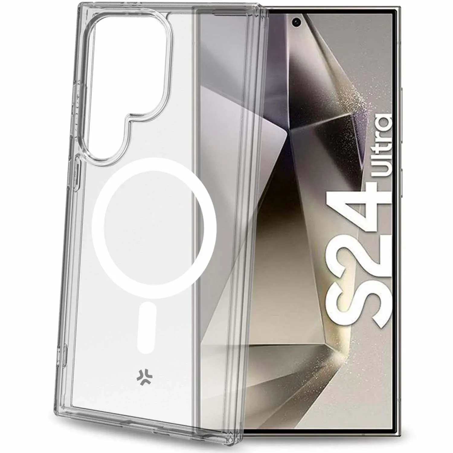 Celly Gelskinmag Magnetic TPU-deksel Galaxy S24 Ultra 5G Transparent