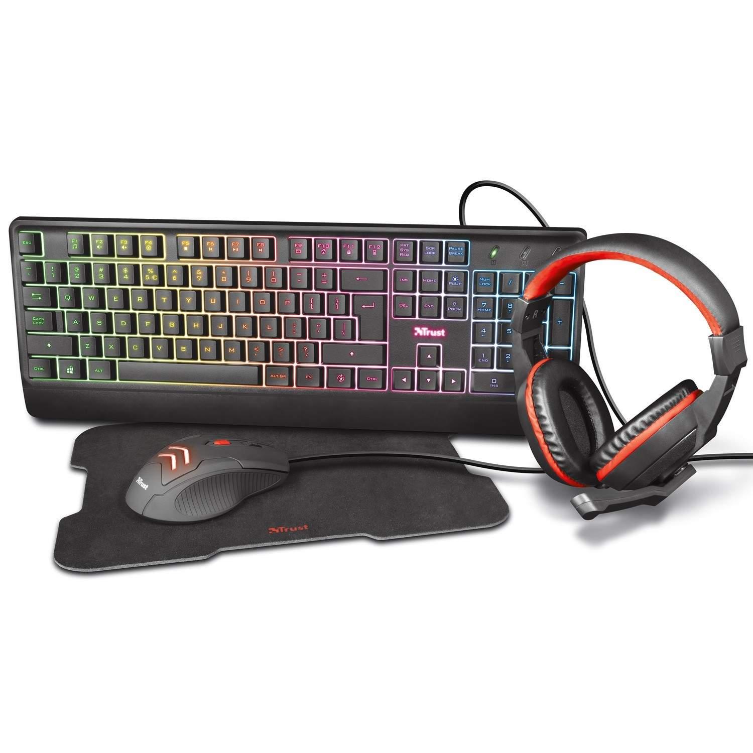 Trust Ziva 4-i-1 spillpakke (RGB-tastaturversjon)