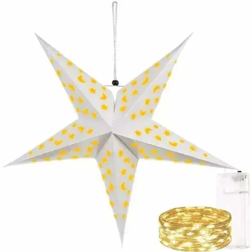 Ruhhy 3D LED-stjerne 60cm - Innendørs julepynt