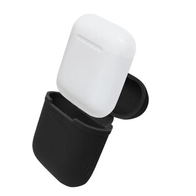 eStore Airpods oppbevaringsveske i silikon - Svart