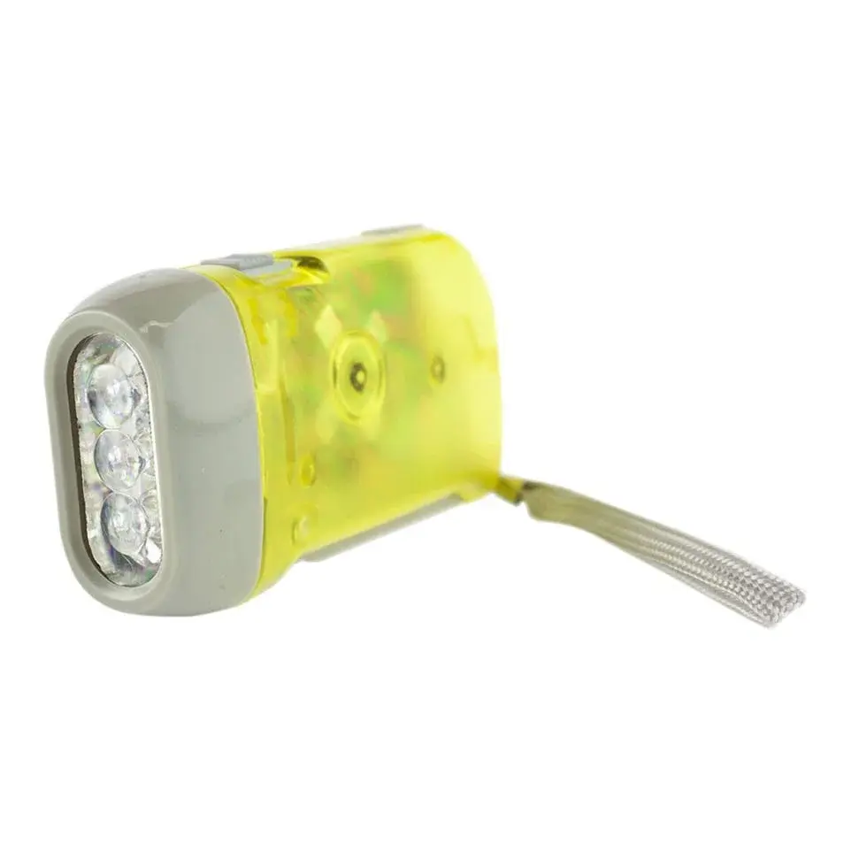 eStore Hånddrevet LED-Lommelykt - Gul