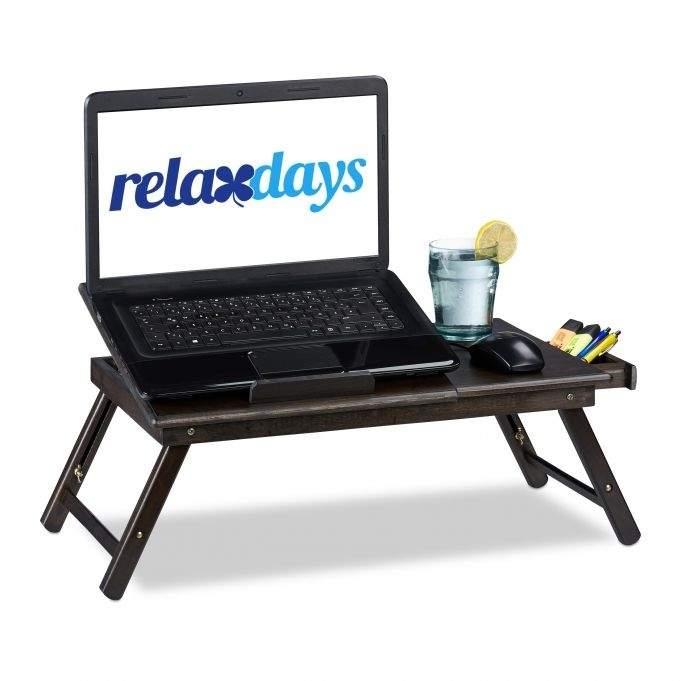 RXS Laptopbord i mørkebrun bambus