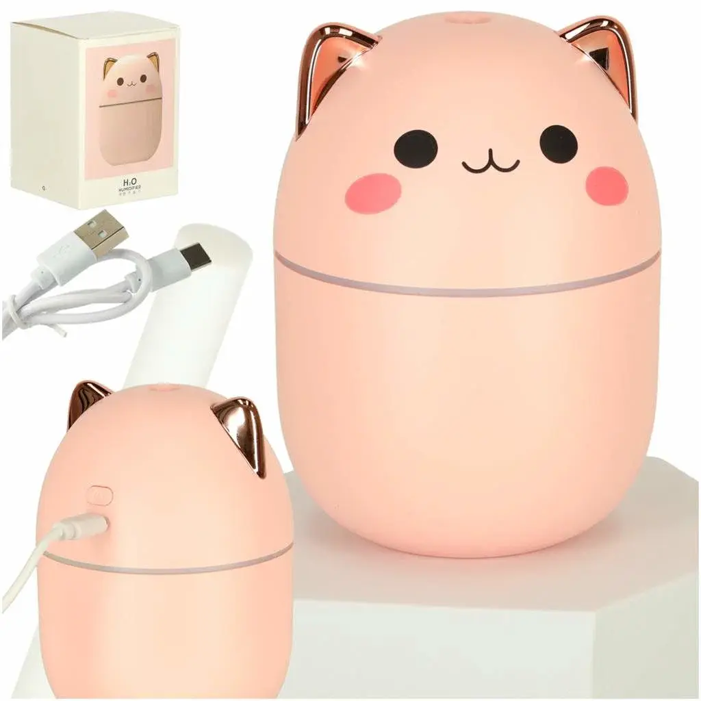 IKA Luftfukter olje diffuser kitty rosa