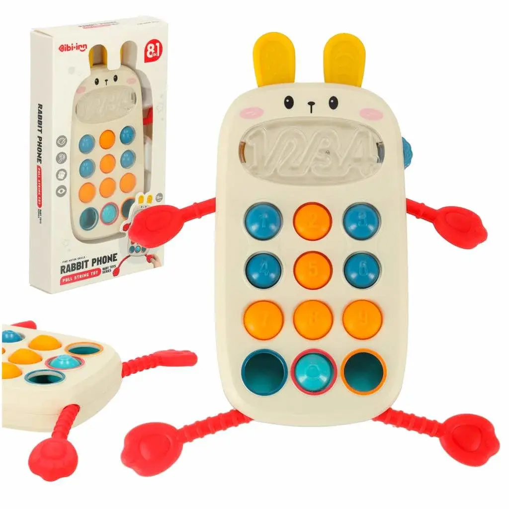 IKA Montessori sensorisk leketøy for babyer telefon med knapper menneskelig.