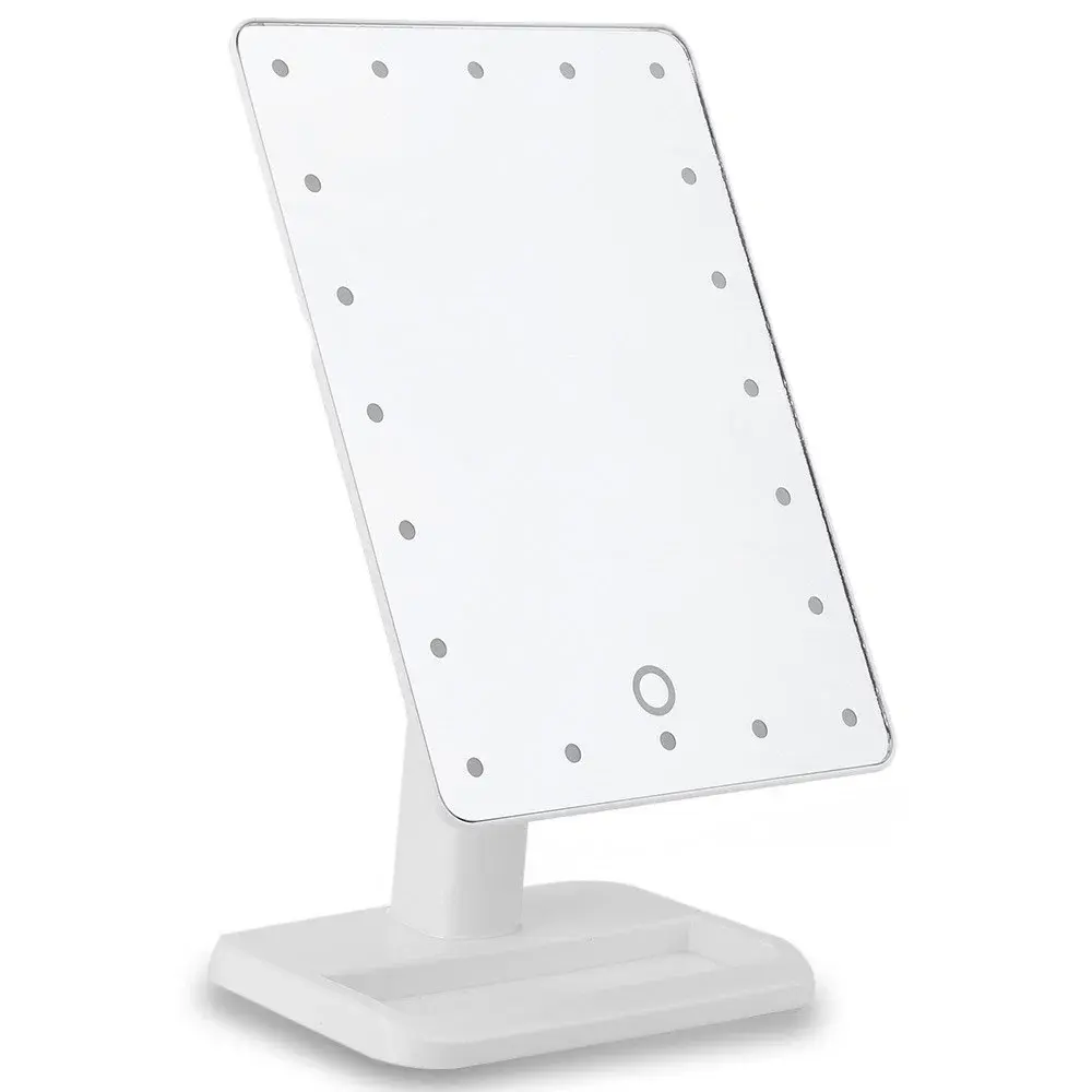 eStore Sminkespeil med LED-lamper - Hvit