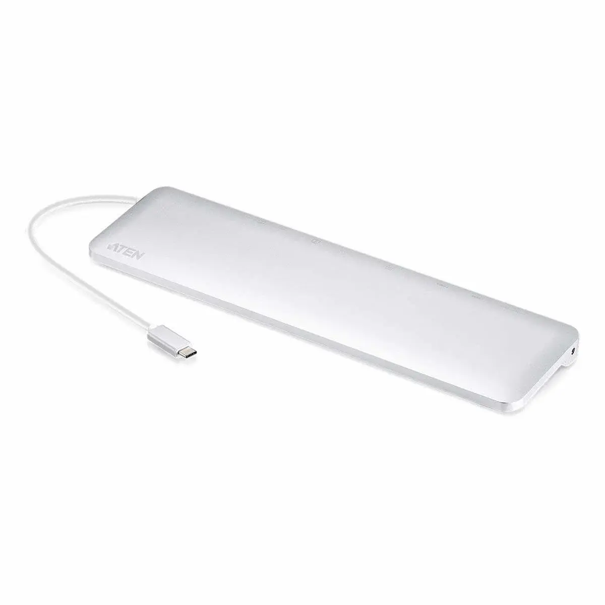 Aten Dokkingstasjon USB-C™ 1x DisplayPort Female / 1x HDMI Type A Female / 1x VGA Female Gigabit Dokking 11-Port Sølv