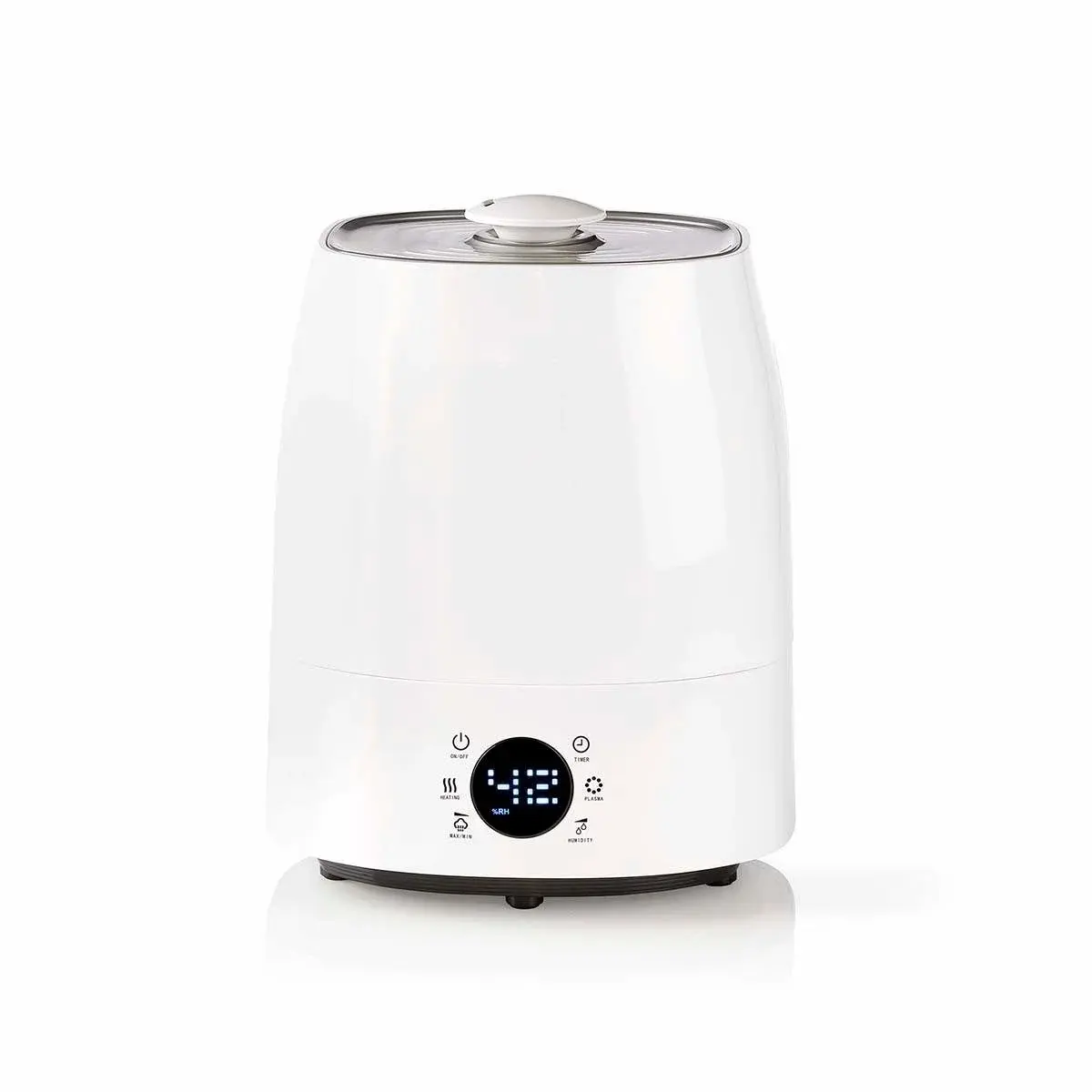 Pricenet Luftfukter | 110 W | With Cool and Warm Mist | 5.5 l | Hygrometer | Timer | Egnet for plass opptil: 50 m² | Grå / Hvit