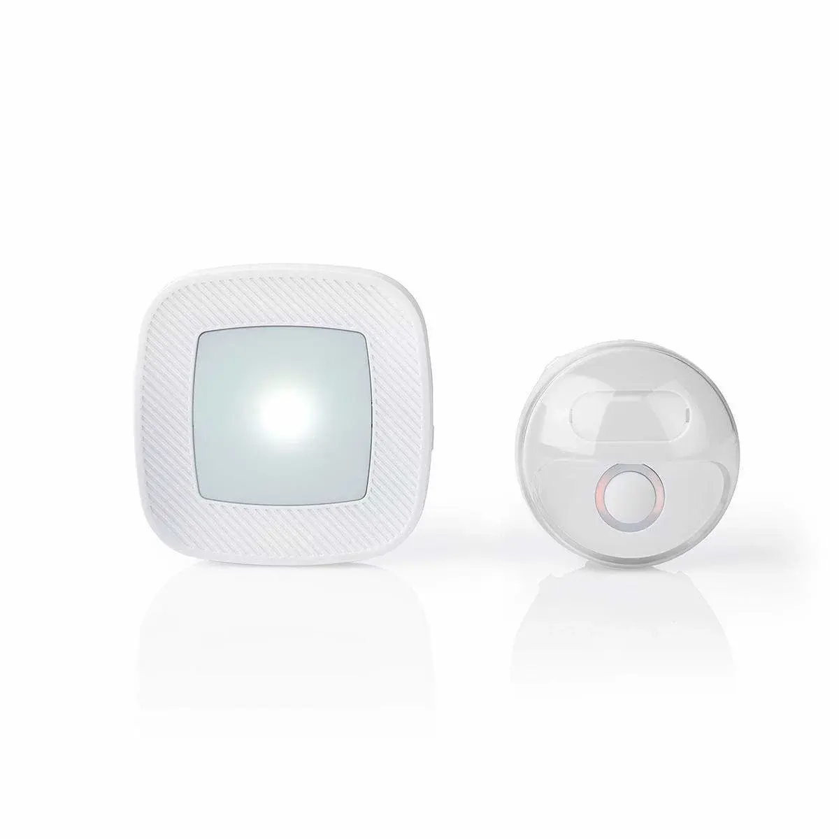 Nedis Trådløs ringeklokke Set | Nettstrøm drevet | 220 - 240 V AC 50 Hz | 1x CR2032 | Volum: 80 dB | Signalområde (siktelinje): 300 m