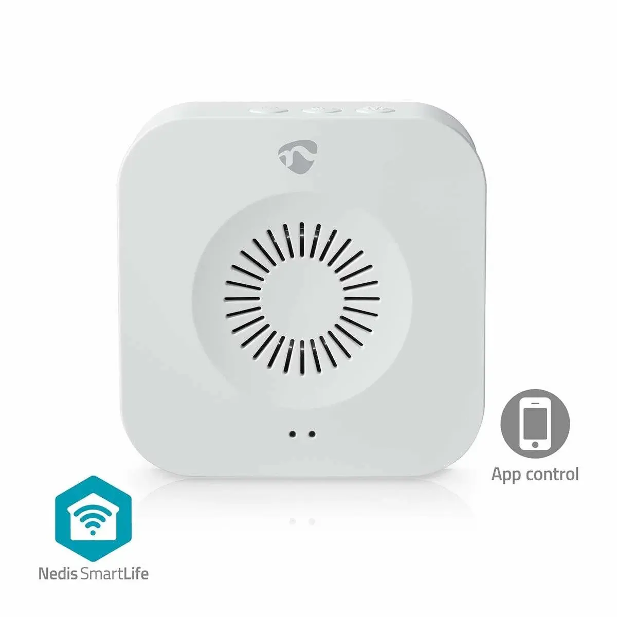Nedis SmartLife-Klokke | 433 MHz | Tilbehør til: WIFICDP10GY / WIFICDP30WT / WIFICDP40CWT | Batteri drevet / USB-Strøm | 4 Lyder | 4.5